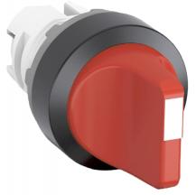 ABB M2SS1-10R Wahlschalter B-C, rot, 2 Stellungen, kurzer Drehgriff rastend, Frontring Kunststoff schwarz, nicht beleuchtbar