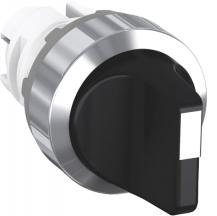 ABB M2SS1-20B Wahlschalter B-C, schwarz, 2 Stellungen, kurzer Drehgriff rastend, Frontring Kunststoff verchromt, nicht beleuchtbar