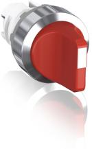 ABB M3SS1-30R Wahlschalter, rot, 3 Stellungen, kurzer Drehgriff rastend, Frontring Metall verchromt, nicht beleuchtbar