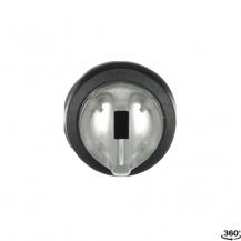 ABB M3SS7-11C Leucht Wahlschalter, farblos, rastend in B und C, Rückzug von A nach B, Frontring Kunststoff schwarz, beleuchtbar, kurzer Drehgriff