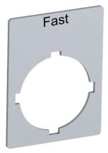 ABB RRectangular legend plate 29,6x39 mm alu Textschild "Fast", für Schalter mit 1 Schaltstellung