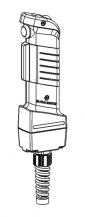 ABB JSHD4-2-AH 3-Stellungs-Zustimmgerät mit LEDs, Zusatztaster vorne und oben mit Schraubanschluss und Kabeltülle ohne Handerkennung