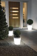 Konstsmide 7453-000 Assisi beleuchteter Outdoor Pflanzkübel weiss