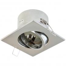 EVN Decken-Einbaustrahler für GU5.3 Leuchtmittel quad. schwenkbar chrom IP20 12V EinbauØ68