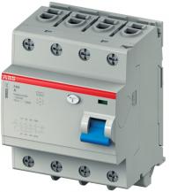 ABB F404A-LF63/0.03 Fehlerstrom-Schutzschalter 63 A, 0.03 mA, 400V AC, 16, 7HZ-Char., 4P, steckbar