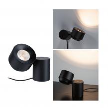 Paulmann 79776 LED Tischleuchte 3-Stufen-dimmbar Puric Pane warmweiß 3W Schwarz