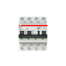 ABB DS203NC C25 A S100 FI/LS-Schalter selektiv, Icn = 6.000 A nach IEC/EN 61009-1, Icu = 10 kA nach IEC/EN 60947-2