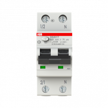 ABB DS201T B20 APR30 FI/LS-Schalter 6kA, 1P+N, Typ A kurzzeitverzögert, Bahn, B20, 30mA