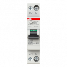 ABB DS301C C13 F30 FI/LS-Schalter Typ F mischfrequenzsensitiv 30 mA, 6 kA, 1P+N, C-Char., 13 A 1 Teilungseinheit