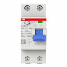 ABB F202 A-40/0.03 U FI-Schutzschalter 2P, Typ A, 40A, 30mA, unverpackt, Großverpackung 48 Stück
