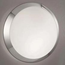 Borea Wand- und Deckenleuchte Nickel satiniert IP44 Badezimmer geeignet von Fabas Luce