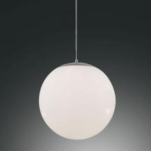 Bong Kleine Dimmbare Pendelleuchte aus geblasenem Glas in Weiss Ø30cm von Fabas Luce