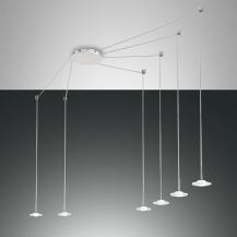 Susanna Dimmbare LED-Pendelleuchte 6-flammig in Weiss mit warmweißem Licht von Fabas Luce