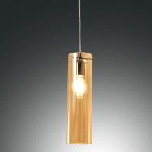 Sintesi Pendelleuchte 1-flammig dimmbar in Amber aus Borsilicatglas von Fabas Luce