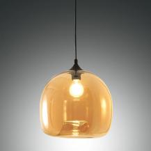 Maia Pendelleuchte Amber dimmbar geblasenes Glas Lamepnschirm Fabas Luce