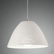Casale Pendelleuchte in Weiss aus Keramik mit markantem Lochmuster Ø30cm von Fabas Luce