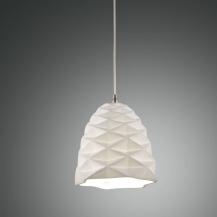Duchessa Pendelleuchte aus Keramik in Weiss mit ausdrucksstarker Licht-/Schattenwirkung von Fabas Luce