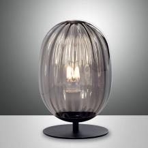 Infinity Tischleuchte E27 1X40W Grau transparent Mit Schalter Fabas Luce