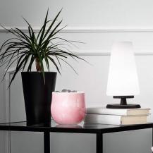 Milady Tischleuchte aus geblasenem Glas mit Touchdimmer & Memoryfunktion in Schwarz von Fabas Luce