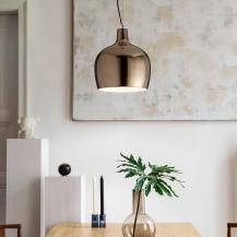 Glossy Keramik Pendelleuchte in Bronze Ø32 von Fabas Luce