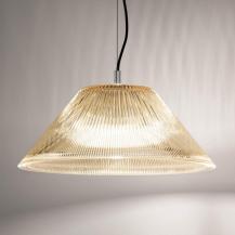 Salento Pendelleuchte aus Glas in Amber Ø40 von Fabas Luce