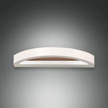 Cordoba LED Wandleuchte mit Eschenholz-Inlay up&down-Beleuchtung in Weiß von Fabas Luce