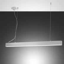 Balkenförmige Next LED Pendelleuchte mit Dimmer in Weiß 142cm mit Ober- & Unterlicht von Fabas Luce