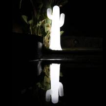 New Garden Stehlampe PANCHO LED-Kaktus weiß 230 Volt 140cm Innen & Außen IP65 kaltes Tageslichtweiss