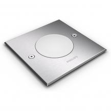 Philips Outdoor Einbauleuchte Crust Edelstahl mit warmweißem Licht 3,2W IP67