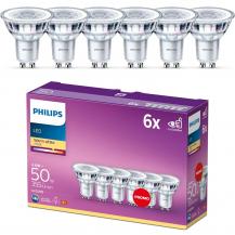 6er Pack Philips LED Classic EyeComfort GU10 4,6W wie 50W 355lm 2700K Warmweiß 36° nicht dimmbar