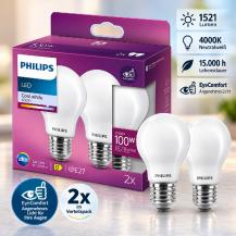 PHILIPS CorePro LED Filament A60 E27 10,5W wie 100W – 1521lm 4000K Neutralweiß nicht dimmbar