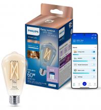 Philips WiZ Smart LED-Filament ST64 E27 7W wie 60W 806lm 2700–6500K dimmbar Matter