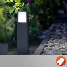 Philips myGarden Ecomoods Bridge Wegeleuchte in Anthrazit 40cm hoch mit wamweissem Licht IP44