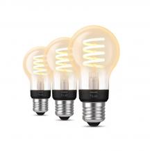3er Philips Hue White Ambiance E27 Filament Lampen 7W - tubable white dimmbar - Vintage