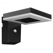 Philips Outdoor Ultra-Efficient Solar Zonal Wandleuchte 1.3W, Tageslicht- und Bewegungssensor, eckig, 3000 Kelvin, schwarz, Kunststoff