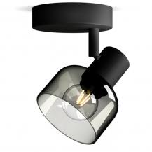 Philips 1er Sleet Decken-/Wandspot in Schwarz IP20 - E14 Fassung - aus Glas und Metall