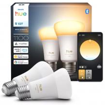 2er Set Philips Hue White E27 LED Lampen 8,1W wie 75W warmweißes bis kaltweißes dimmbares Licht