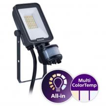 Philips LED-Scheinwerfer BVP167 mit Sensor 10W umschaltbare Farbtemperatur warm- bis kaltweiß IP65