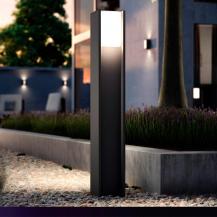 Philips Hue White & Color Ambiance Turaco Wegeleuchte in Anthrazit aus Aluminium IP44 RGB + TW
