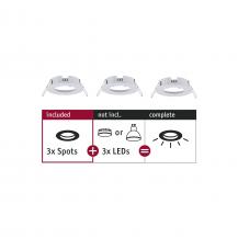 Paulmann 92480 EBL Choose 3er Spot starr max 3x10W 230V 51mm Weiß matt Alu