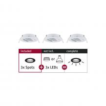 Paulmann 92486 EBL Choose 3er Spot schwenkbar max 3x10W 230V 51mm Weiß matt Alu