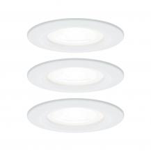 Paulmann 92980 Einbauleuchte Set Nova rund starr LED IP44 3x6.5W 4000K GU10 Weiß