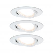 Paulmann 93449 Einbauleuchte Set Nova Coin rund schwenkbar LED 3x6.5W 2700K Weiß/Alu
