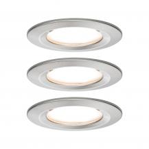 Paulmann 93458 Einbauleuchte Set Nova Coin rund starr LED 3x6.5W 2700K Eisen