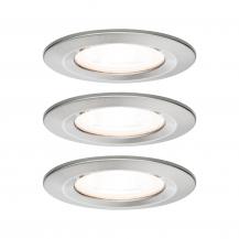 Paulmann 93476 Einbauleuchte Set Nova rd starr LED IP44 3-stepdim 3x6.5W GU10 Eisen
