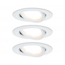 Paulmann 93485 Einbauleuchte Set Nova Coin 3-stepdim rd schw LED 3x6.5W 2700K Weiß/Alu