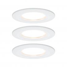 3-er Set Alu Einbauleuchten Nova Coin 3-stepdim LED warmweißes Licht Weiß Paulmann 93496
