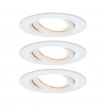 Paulmann 93682 Einbauleuchte Set Nova Plus Coin dim IP65 rd schw LED 3x6.8W 633lm 2700K Weiß/Alu