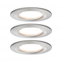 Paulmann 93873 Einbauleuchte Set Nova Plus Coin dim rund starr LED 3x6.8W 2700K Eisen/Alu
