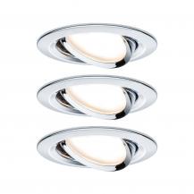 Paulmann 93880 Einbauleuchte Set Nova Plus Coin dim rund schwb LED 3x6W 2700K Chrom/Alu